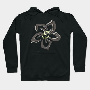 The letter E on a tribal plumeria Hoodie